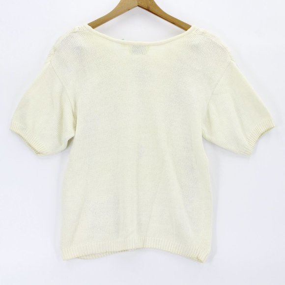 Colleens Collectables Women's Pullover Sweater, Medium, Casual, 3/4 Sleeve Beige - Picture 5 of 7